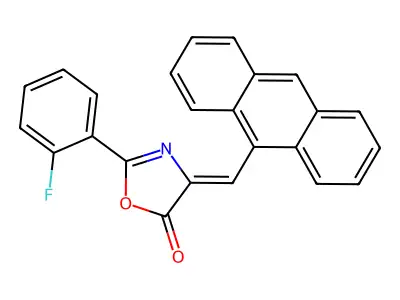 4-(Anthracen-9-ylmethylene)-2-(2-fluorophenyl)oxazol-5(4H)-one structure