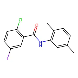 2-chloro-N-(2,5-dimethylphenyl)-5-iodobenzamide structure