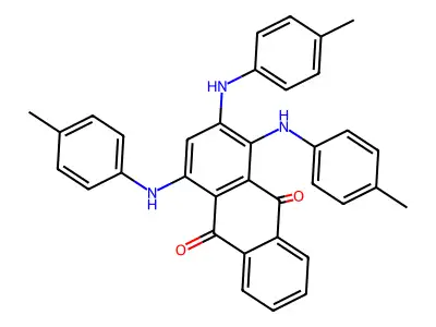 1,2,4-Tri(4-toluidino)anthra-9,10-quinone structure