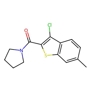 (3-Chloro-6-methyl-1-benzothiophen-2-yl)-pyrrolidin-1-ylmethanone structure