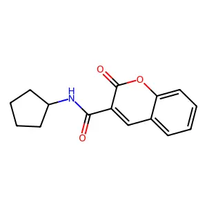 N-cyclopentyl-2-oxo-2H-chromene-3-carboxamide structure