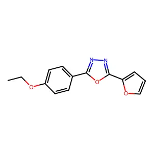 2-(4-Ethoxyphenyl)-5-(2-furanyl)-1,3,4-oxadiazole structure