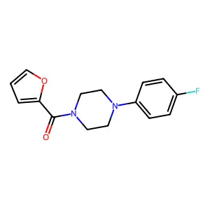 4-(4-Fluorophenyl)piperazinyl 2-furyl ketone structure