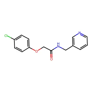 2-(4-chlorophenoxy)-N-(pyridin-3-ylmethyl)acetamide structure