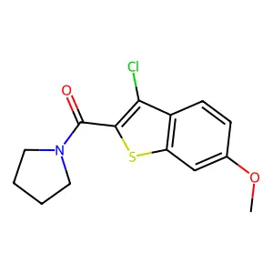 1-[(3-Chloro-6-methoxy-1-benzothien-2-yl)carbonyl]pyrrolidine structure