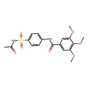N-{4-[(acetylamino)sulfonyl]phenyl}-3,4,5-trimethoxybenzamide structure