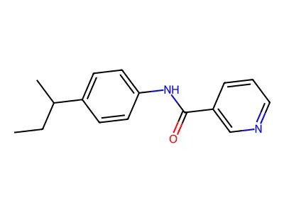 N-(4-sec-butylphenyl)nicotinamide structure