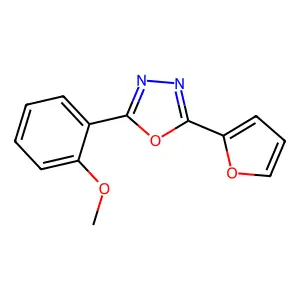 2-(Furan-2-yl)-5-(2-methoxyphenyl)-1,3,4-oxadiazole structure