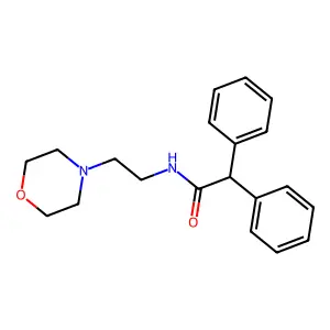 N-(2-morpholin-4-ylethyl)-2,2-diphenylacetamide structure