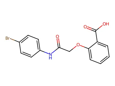 2-(2-((4-Bromophenyl)amino)-2-oxoethoxy)benzoic acid structure