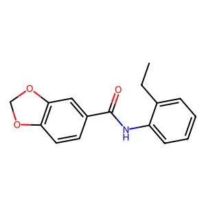 N-(2-ethylphenyl)-1,3-benzodioxole-5-carboxamide structure