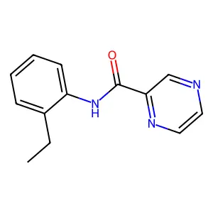 N-(2-ethylphenyl)pyrazine-2-carboxamide structure
