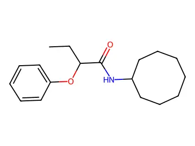 N-cyclooctyl-2-phenoxybutanamide structure
