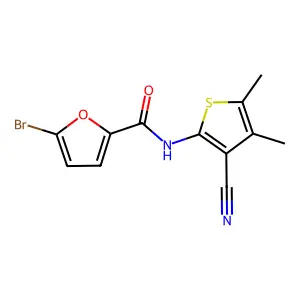 5-bromo-N-(3-cyano-4,5-dimethylthiophen-2-yl)furan-2-carboxamide structure