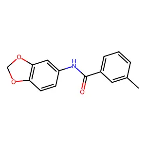 N-(1,3-benzodioxol-5-yl)-3-methylbenzamide structure