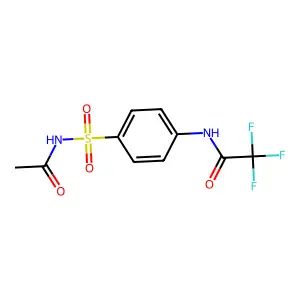 N-[4-(acetylsulfamoyl)phenyl]-2,2,2-trifluoroacetamide structure
