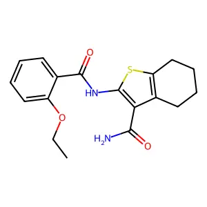 2-[(2-Ethoxybenzoyl)amino]-4,5,6,7-tetrahydro-1-benzothiophene-3-carboxamide structure