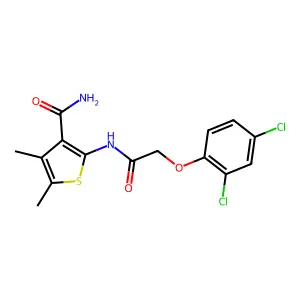 2-{[(2,4-Dichlorophenoxy)acetyl]amino}-4,5-dimethyl-3-thiophenecarboxamide structure