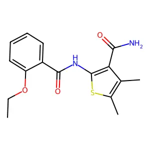 2-[(2-Ethoxybenzoyl)amino]-4,5-dimethylthiophene-3-carboxamide structure