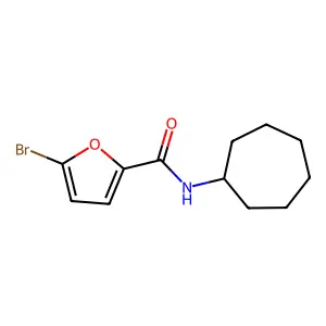 5-bromo-N-cycloheptylfuran-2-carboxamide structure