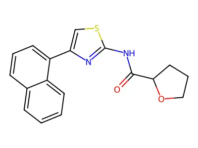 N-(4-naphthalen-1-yl-1,3-thiazol-2-yl)oxolane-2-carboxamide structure