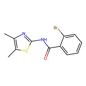2-bromo-N-(4,5-dimethyl-1,3-thiazol-2-yl)benzamide structure