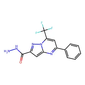 5-Phenyl-7-(trifluoromethyl)pyrazolo[1,5-a]pyrimidine-2-carbohydrazide structure