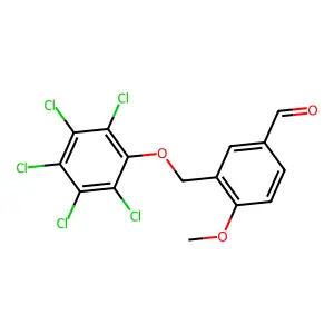 4-Methoxy-3-[(2,3,4,5,6-pentachlorophenoxy)methyl]benzaldehyde structure