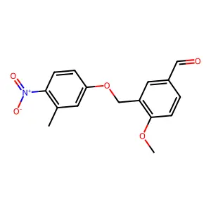 4-Methoxy-3-[(3-methyl-4-nitrophenoxy)methyl]benzaldehyde structure