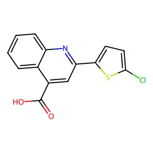 2-(5-Chlorothiophen-2-yl)quinoline-4-carboxylic acid structure