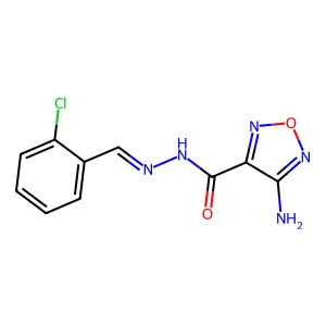 4-Amino-1,2,5-oxadiazole-3-carboxylic acid 2-[(2-chlorophenyl)methylene]hydrazide structure