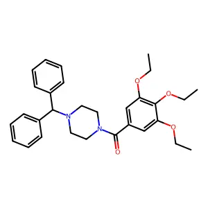 1-Benzhydryl-4-(3,4,5-triethoxybenzoyl)piperazine structure