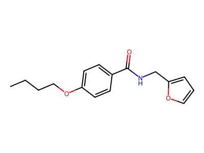 4-丁氧基-N-(呋喃-2基甲基)苯甲酰胺 structure