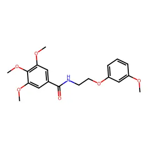 3,4,5-trimethoxy-N-[2-(3-methoxyphenoxy)ethyl]benzamide structure