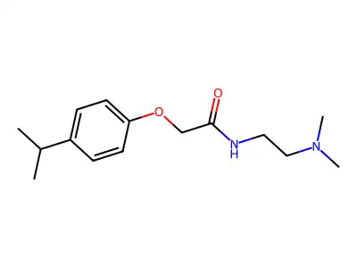 N-[2-(dimethylamino)ethyl]-2-[4-(propan-2-yl)phenoxy]acetamide structure