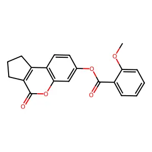 4-Oxo-1,2,3,4-tetrahydrocyclopenta[c]chromen-7-yl 2-methoxybenzoate structure