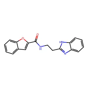 N-[2-(1H-benzimidazol-2-yl)ethyl]-1-benzofuran-2-carboxamide structure