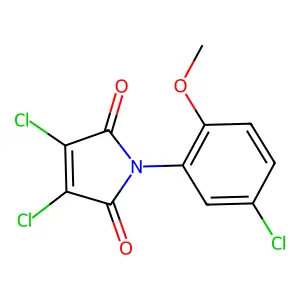 3,4-dichloro-1-(5-chloro-2-methoxyphenyl)-2,5-dihydro-1H-pyrrole-2,5-dione structure