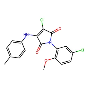 3-Chloro-1-(5-chloro-2-methoxyphenyl)-4-(4-methylanilino)pyrrole-2,5-dione structure