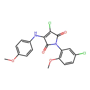 3-chloro-1-(5-chloro-2-methoxyphenyl)-4-(4-methoxyanilino)-1H-pyrrole-2,5-dione structure