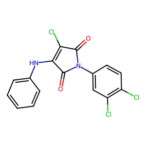 3-Anilino-4-chloro-1-(3,4-dichlorophenyl)pyrrole-2,5-dione structure