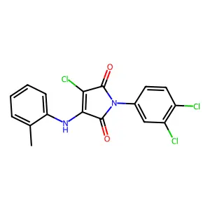 3-Chloro-1-(3,4-dichlorophenyl)-4-(2-methylanilino)pyrrole-2,5-dione structure