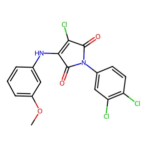 3-Chloro-1-(3,4-dichlorophenyl)-4-(3-methoxyanilino)pyrrole-2,5-dione structure