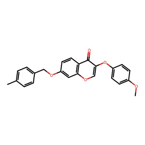 3-(4-Methoxyphenoxy)-7-[(4-methylphenyl)methoxy]chromen-4-one structure