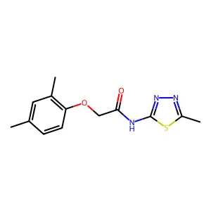 2-(2,4-dimethylphenoxy)-N-(5-methyl-1,3,4-thiadiazol-2-yl)acetamide structure