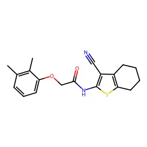 N-(3-cyano-4,5,6,7-tetrahydro-1-benzothiophen-2-yl)-2-(2,3-dimethylphenoxy)acetamide structure