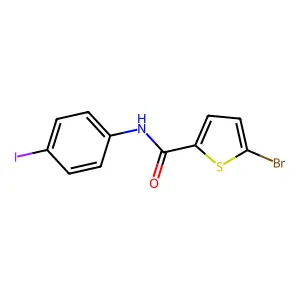 5-bromo-N-(4-iodophenyl)thiophene-2-carboxamide structure