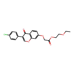 2-ethoxyethyl 2-((3-(4-chlorophenyl)-4-oxo-4H-chromen-7-yl)oxy)acetate structure