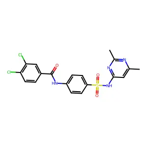 3,4-dichloro-N-{4-[(2,6-dimethylpyrimidin-4-yl)sulfamoyl]phenyl}benzamide structure