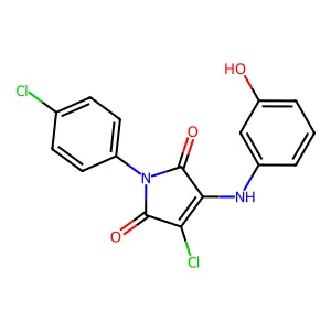 3-Chloro-1-(4-chlorophenyl)-4-(3-hydroxyanilino)pyrrole-2,5-dione structure